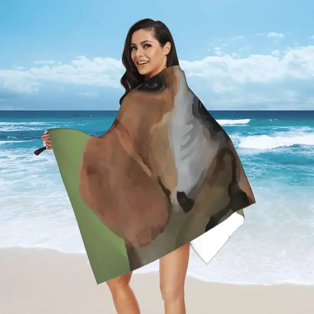 Beagle Beach Towel Soft Microfiber Quick Dry Absorbent Quick Towels For Swimming