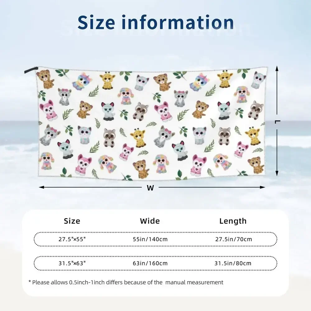 Beagle Beach Towel Soft Microfiber Quick Dry Absorbent Quick Towels For Swimming