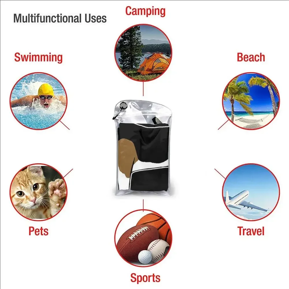 Beagle Beach Towel Soft Microfiber Quick Dry Absorbent Quick Towels For Swimming