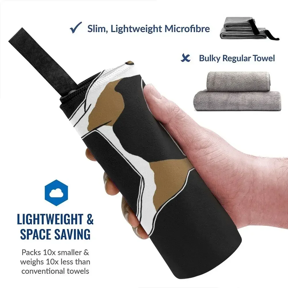 Beagle Beach Towel Soft Microfiber Quick Dry Absorbent Quick Towels For Swimming