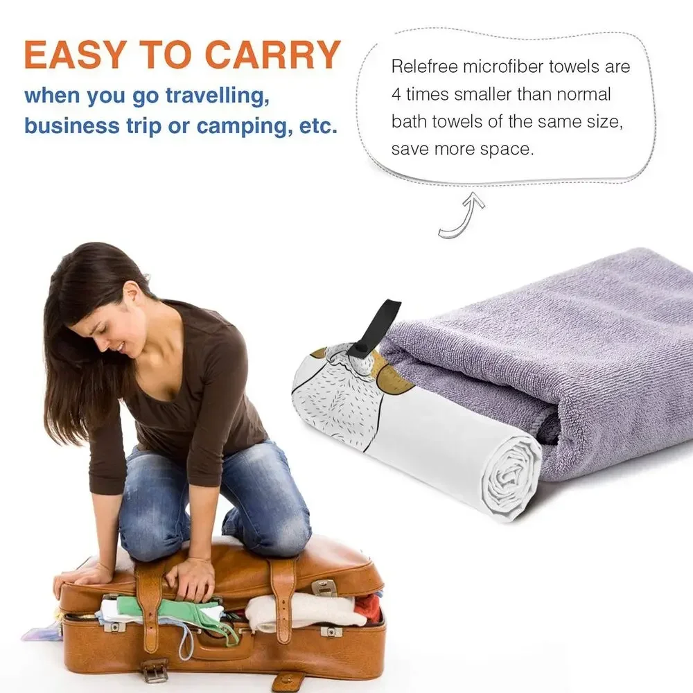 Beagle Beach Towel Soft Microfiber Quick Dry Absorbent Quick Towels For Swimming