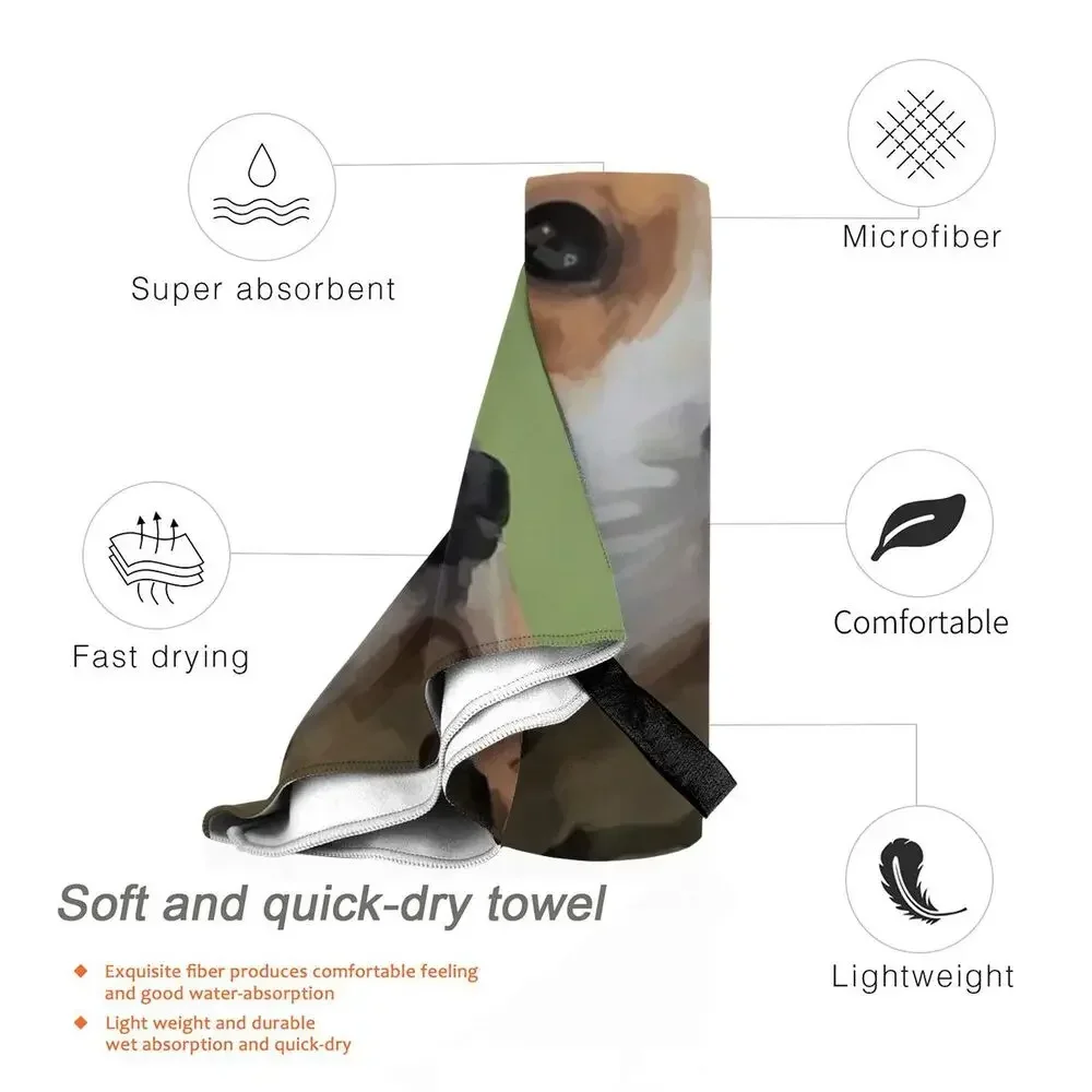 Beagle Beach Towel Soft Microfiber Quick Dry Absorbent Quick Towels For Swimming