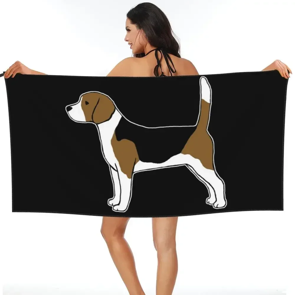 Beagle Beach Towel Soft Microfiber Quick Dry Absorbent Quick Towels For Swimming