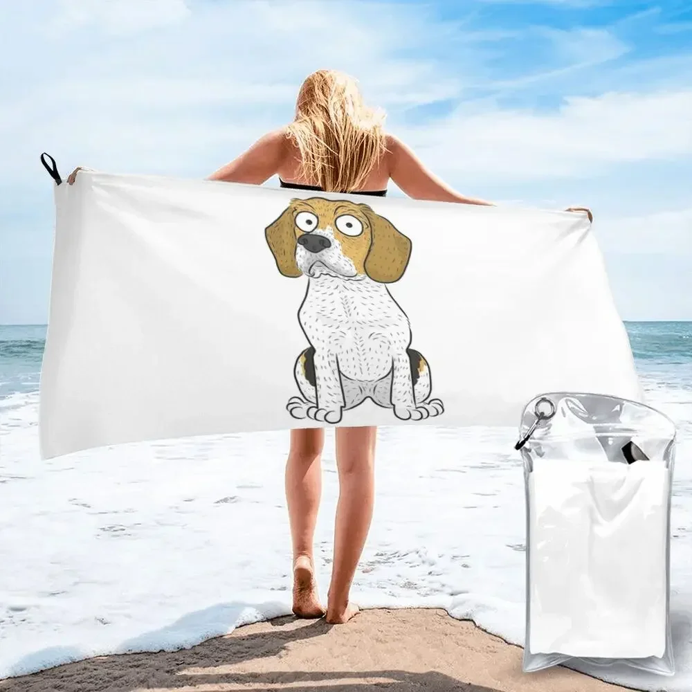 Beagle Beach Towel Soft Microfiber Quick Dry Absorbent Quick Towels For Swimming