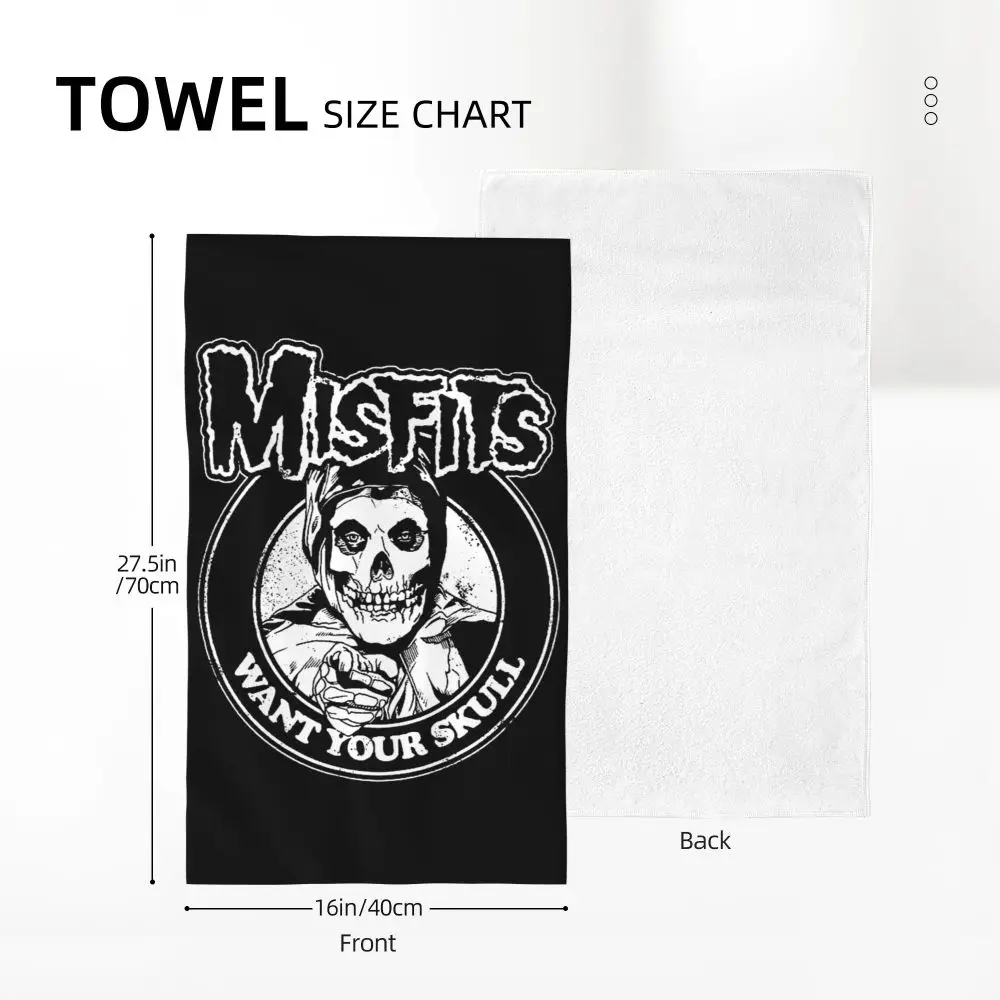 Horror Punk Rock Band Misfits Towel Cotton Travelling Swimming Camping Towels