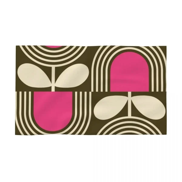 Orla Kiely Flower Face Towel Personalized Super Soft Cotton Bath Towels