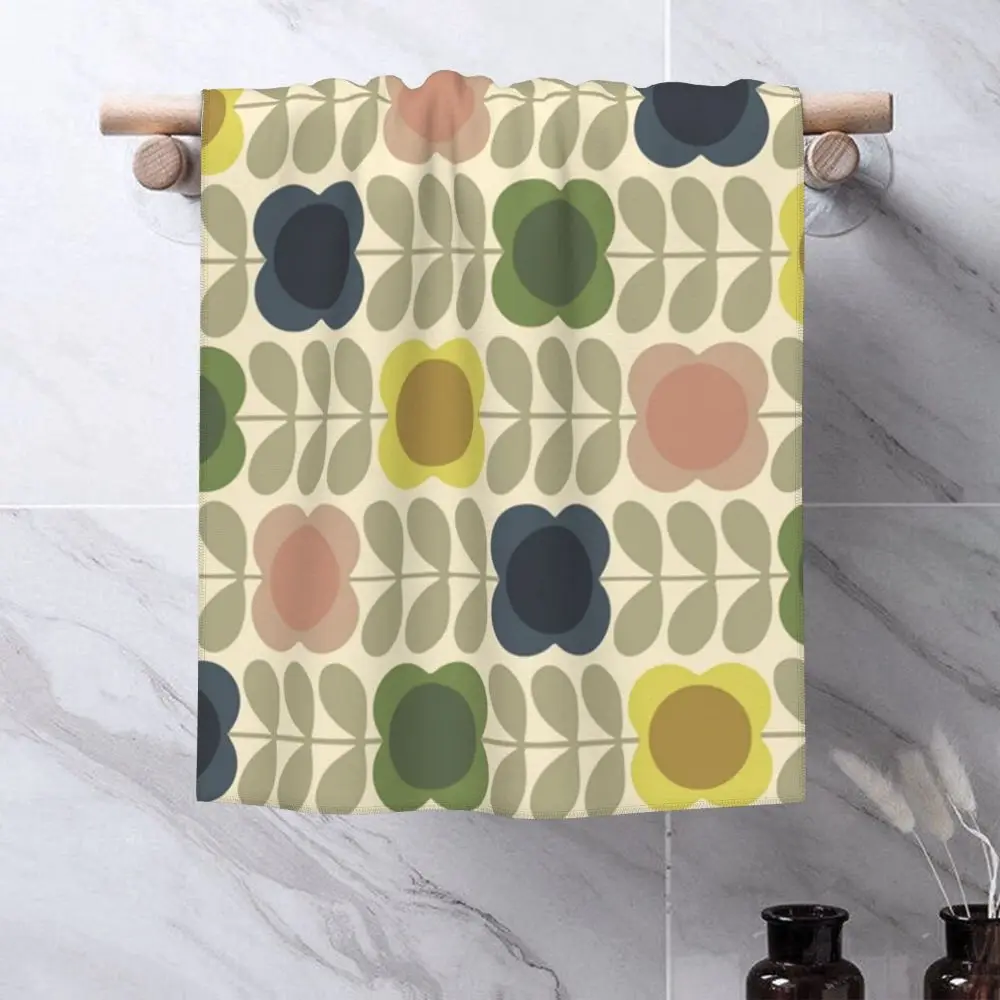 Orla Kiely Flower Face Towel Personalized Super Soft Cotton Bath Towels