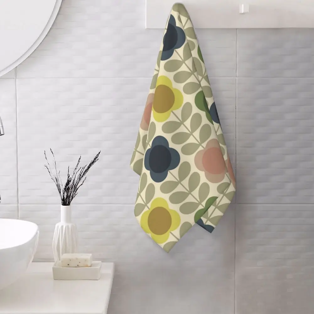 Orla Kiely Flower Face Towel Personalized Super Soft Cotton Bath Towels