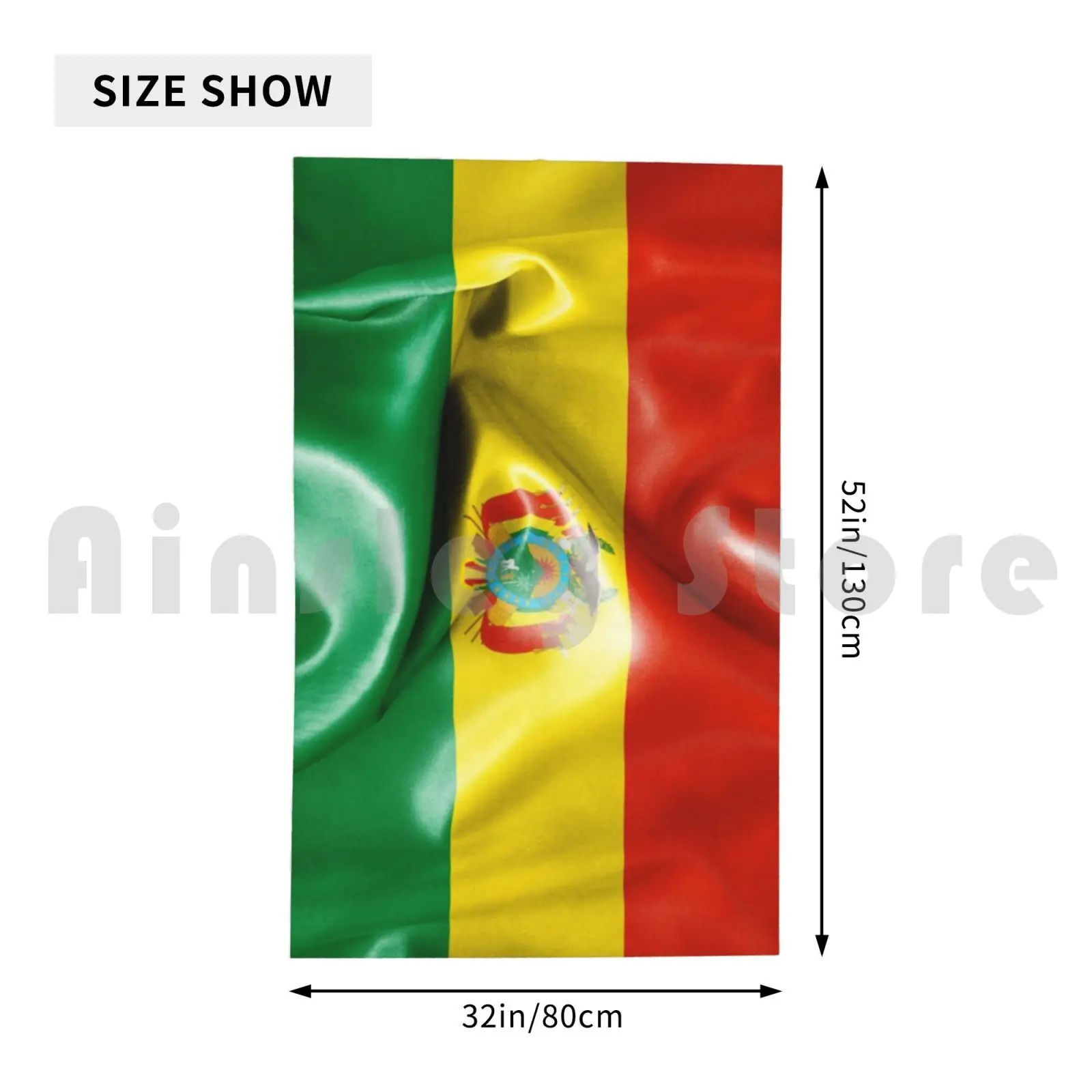 Towel Bolivia Flag 2572 Bolivia Flag Bolivian Texture Patriotic Ripple Shadow Creased