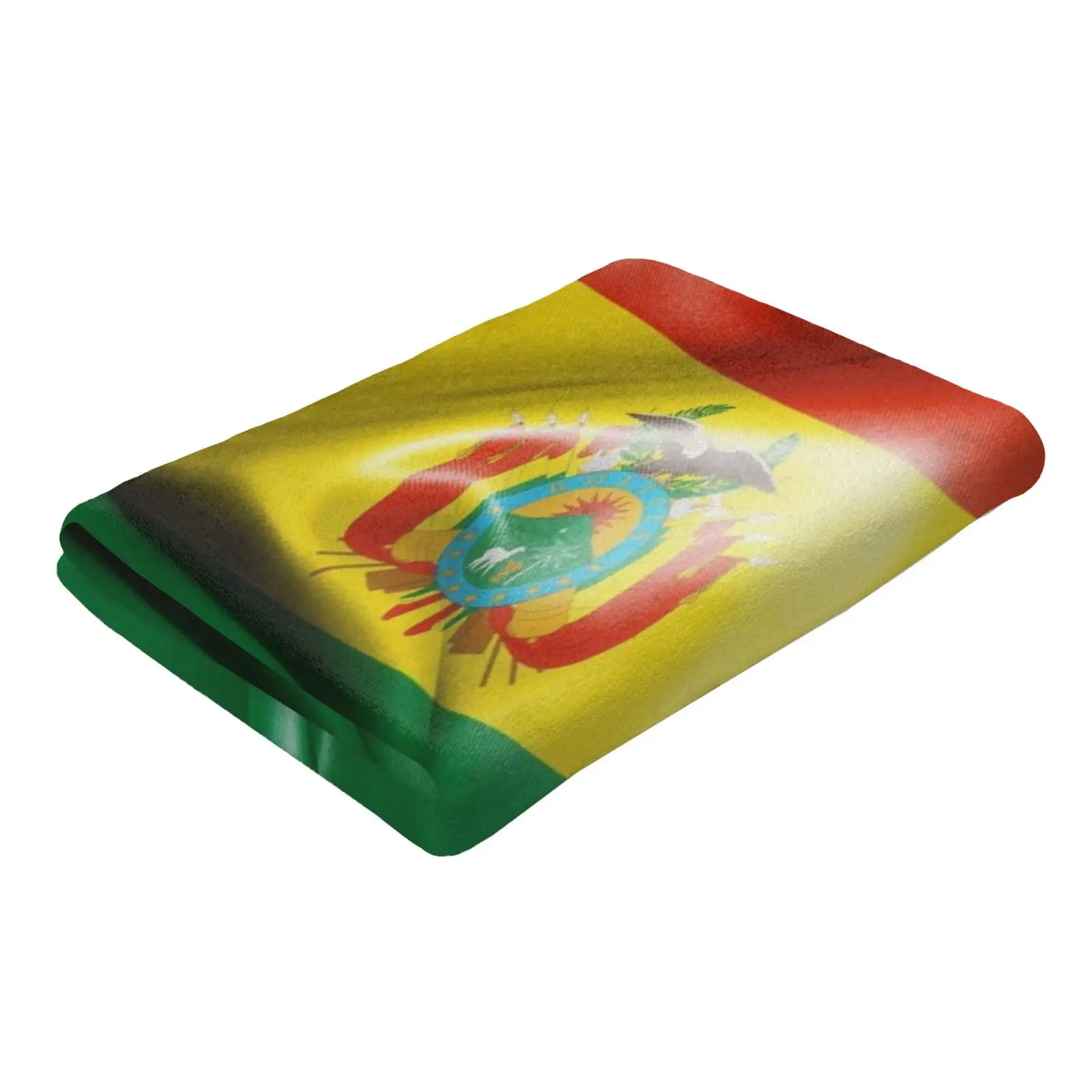 Towel Bolivia Flag 2572 Bolivia Flag Bolivian Texture Patriotic Ripple Shadow Creased