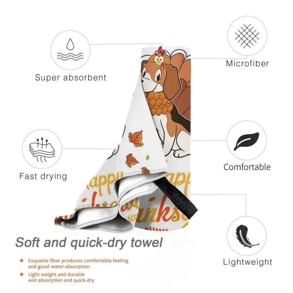 Happy Couch Dog Cute Beagle Beach Towel Soft Microfiber Quick Dry Absorbent Quick Towels For Bath
