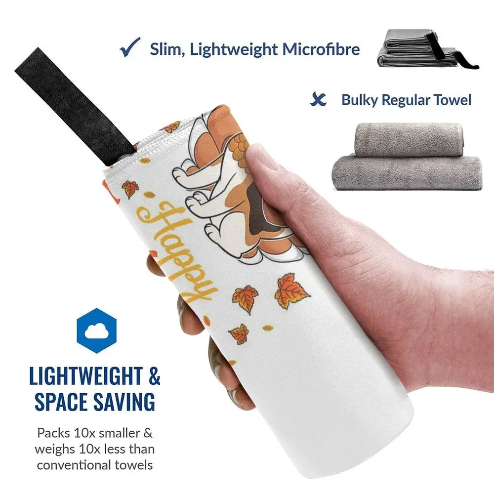 Happy Couch Dog Cute Beagle Beach Towel Soft Microfiber Quick Dry Absorbent Quick Towels For Bath