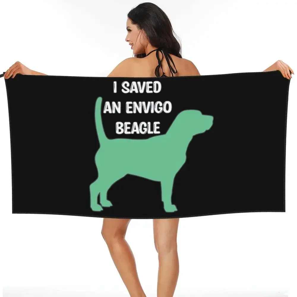 Happy Couch Dog Cute Beagle Beach Towel Soft Microfiber Quick Dry Absorbent Quick Towels For Bath