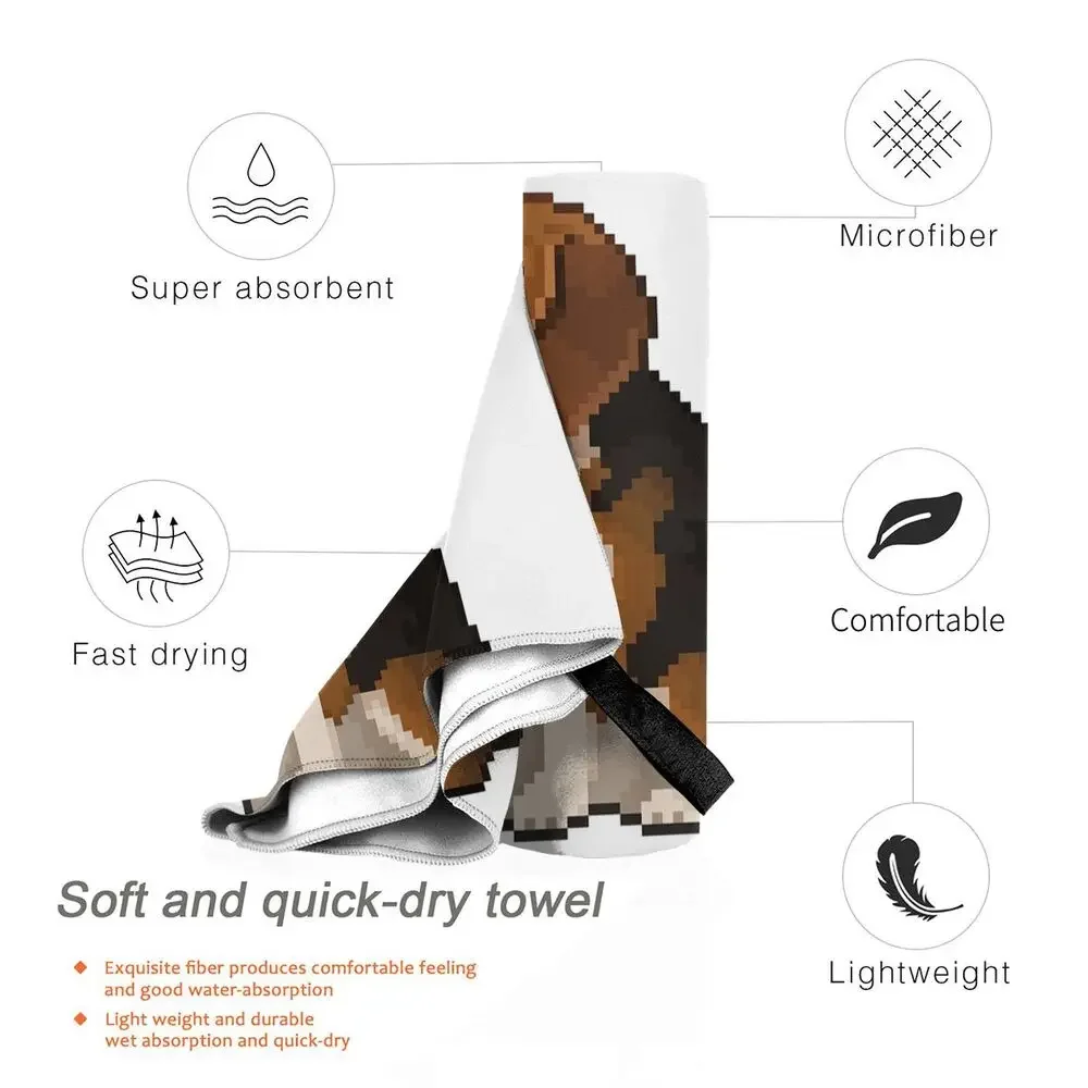 Happy Couch Dog Cute Beagle Beach Towel Soft Microfiber Quick Dry Absorbent Quick Towels For Bath