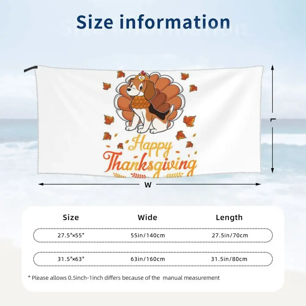 Happy Couch Dog Cute Beagle Beach Towel Soft Microfiber Quick Dry Absorbent Quick Towels For Bath