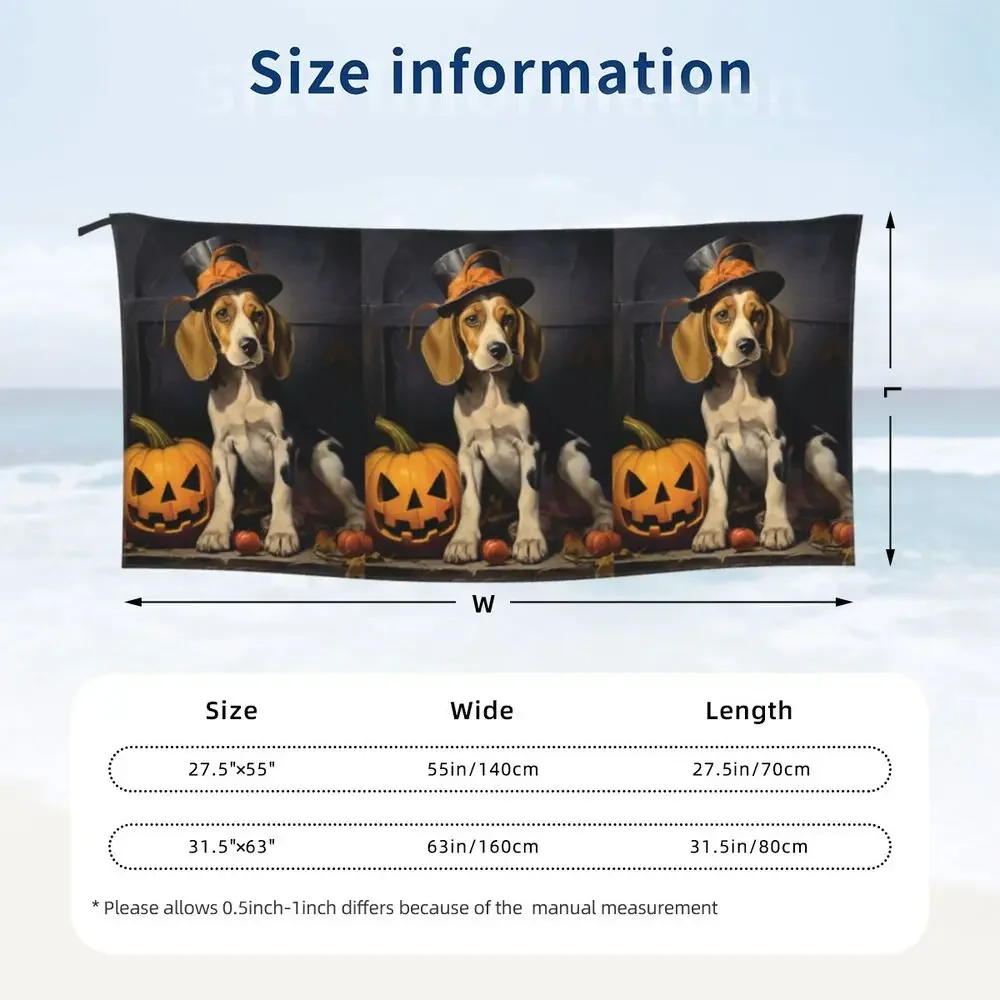 Happy Couch Dog Cute Beagle Beach Towel Soft Microfiber Quick Dry Absorbent Quick Towels For Bath