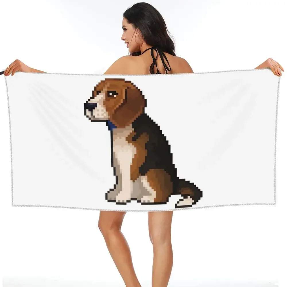 Happy Couch Dog Cute Beagle Beach Towel Soft Microfiber Quick Dry Absorbent Quick Towels For Bath