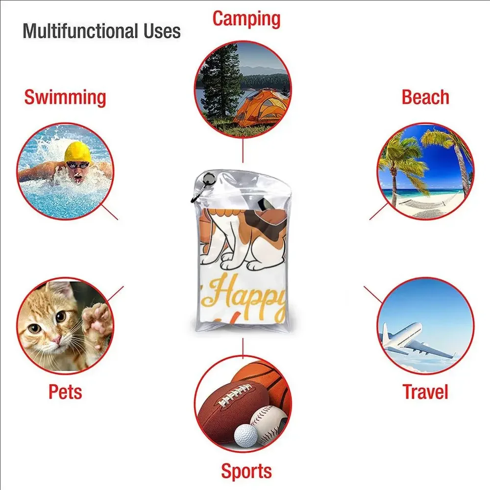 Happy Couch Dog Cute Beagle Beach Towel Soft Microfiber Quick Dry Absorbent Quick Towels For Bath