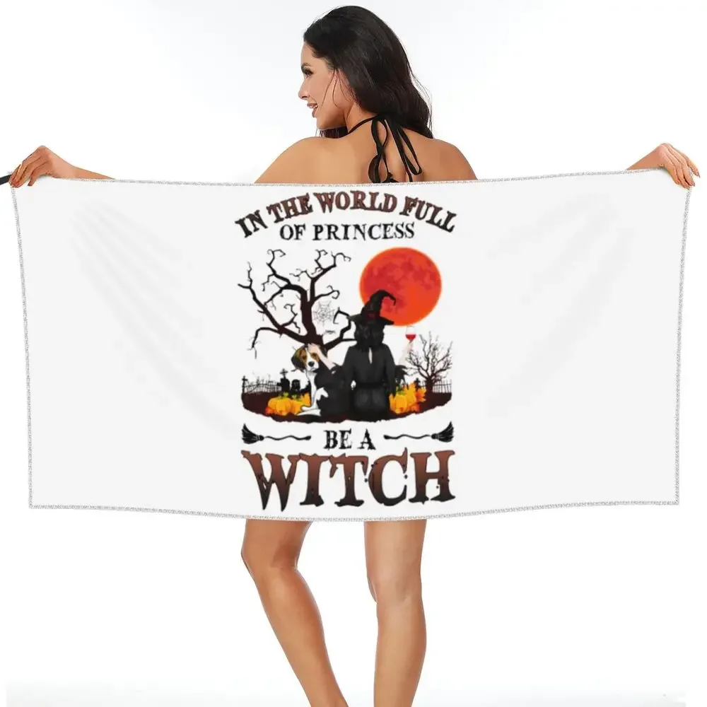 Happy Couch Dog Cute Beagle Beach Towel Soft Microfiber Quick Dry Absorbent Quick Towels For Bath