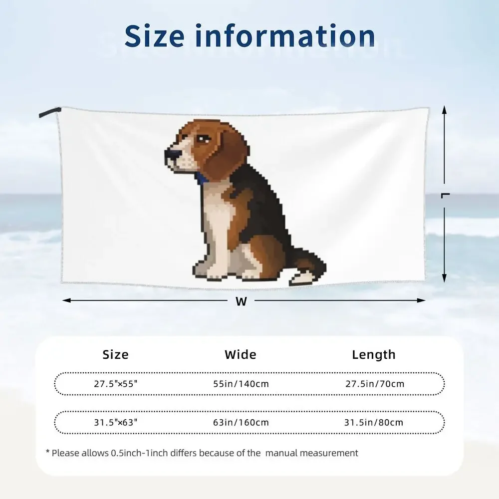 Happy Couch Dog Cute Beagle Beach Towel Soft Microfiber Quick Dry Absorbent Quick Towels For Bath