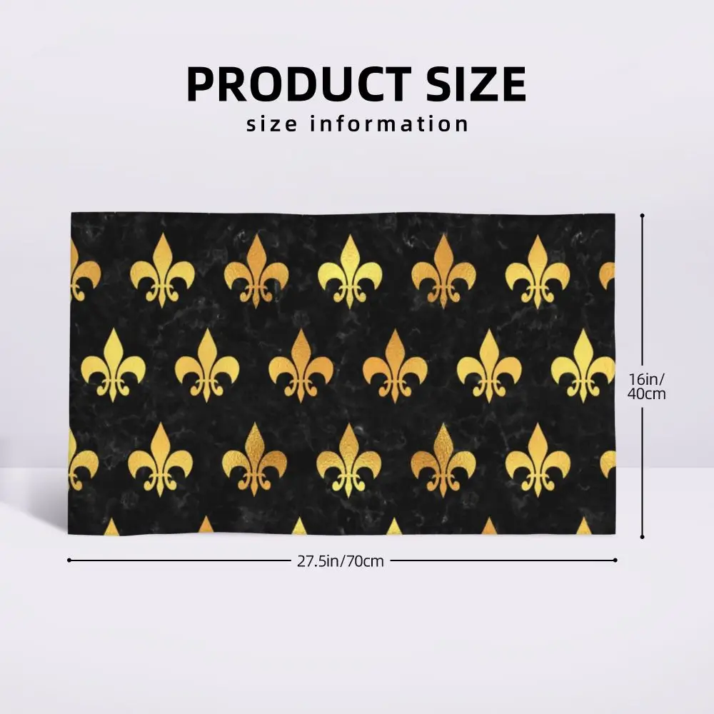 Custom Quick Dry Cotton Face Towel Absorbent Fleur-De-Lys Lily Flower Beach Towels