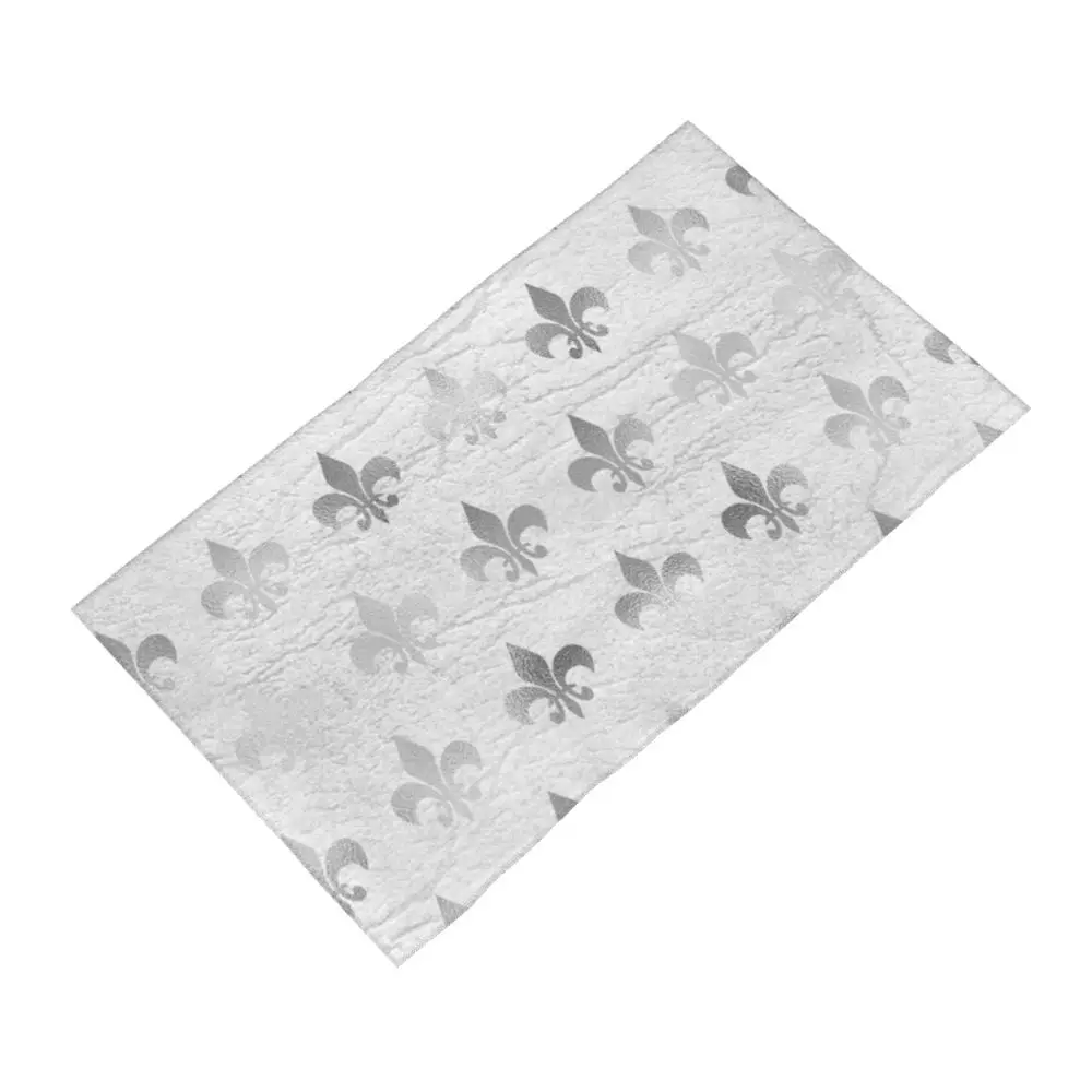 Custom Quick Dry Cotton Face Towel Absorbent Fleur-De-Lys Lily Flower Beach Towels