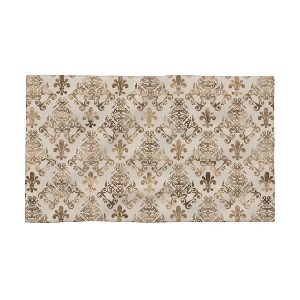 Custom Quick Dry Cotton Face Towel Absorbent Fleur-De-Lys Lily Flower Beach Towels