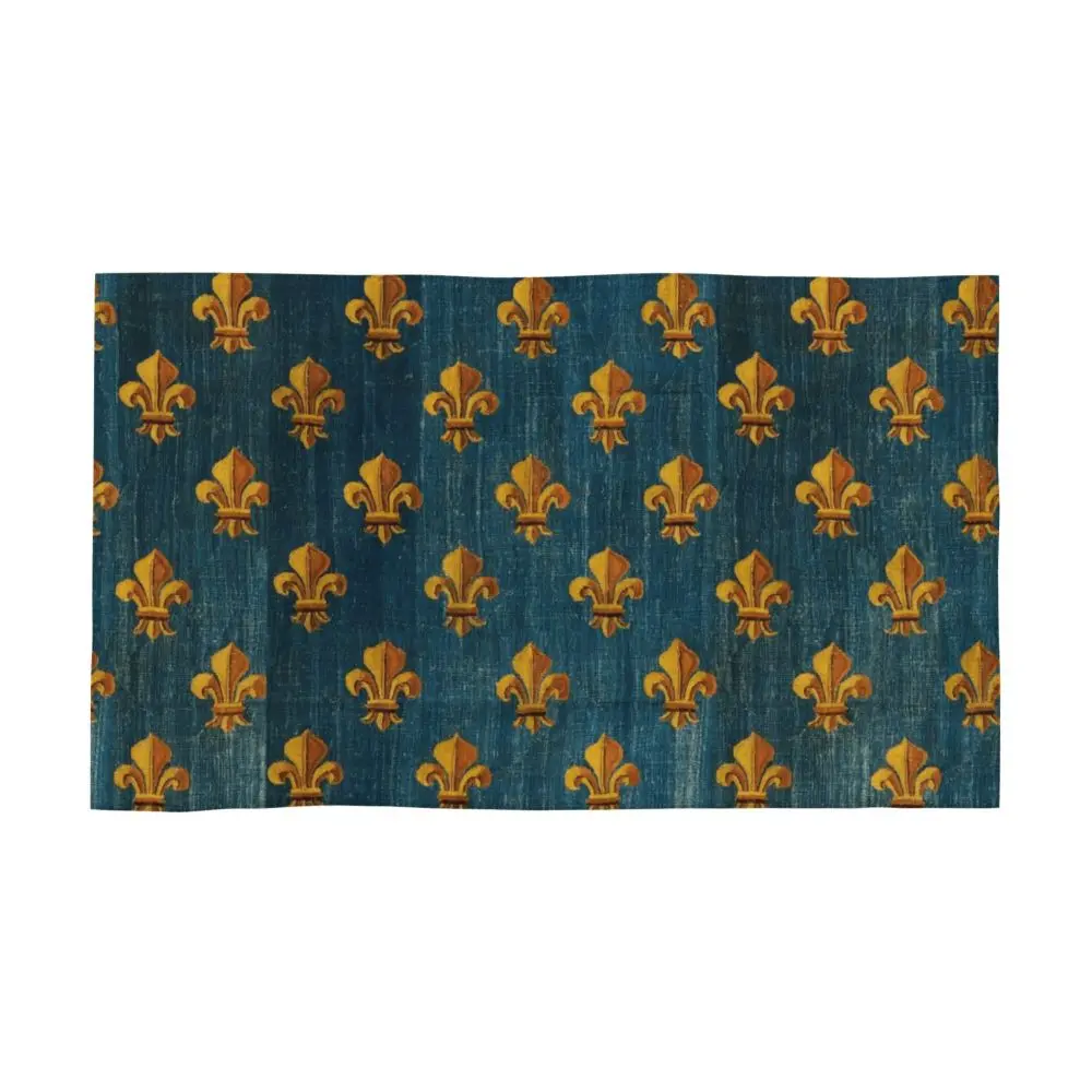 Custom Quick Dry Cotton Face Towel Absorbent Fleur-De-Lys Lily Flower Beach Towels