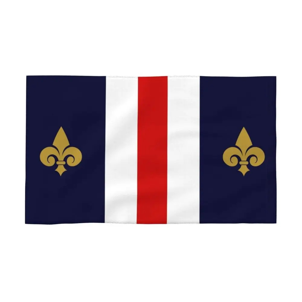 Custom Quick Dry Cotton Face Towel Absorbent Fleur-De-Lys Lily Flower Beach Towels