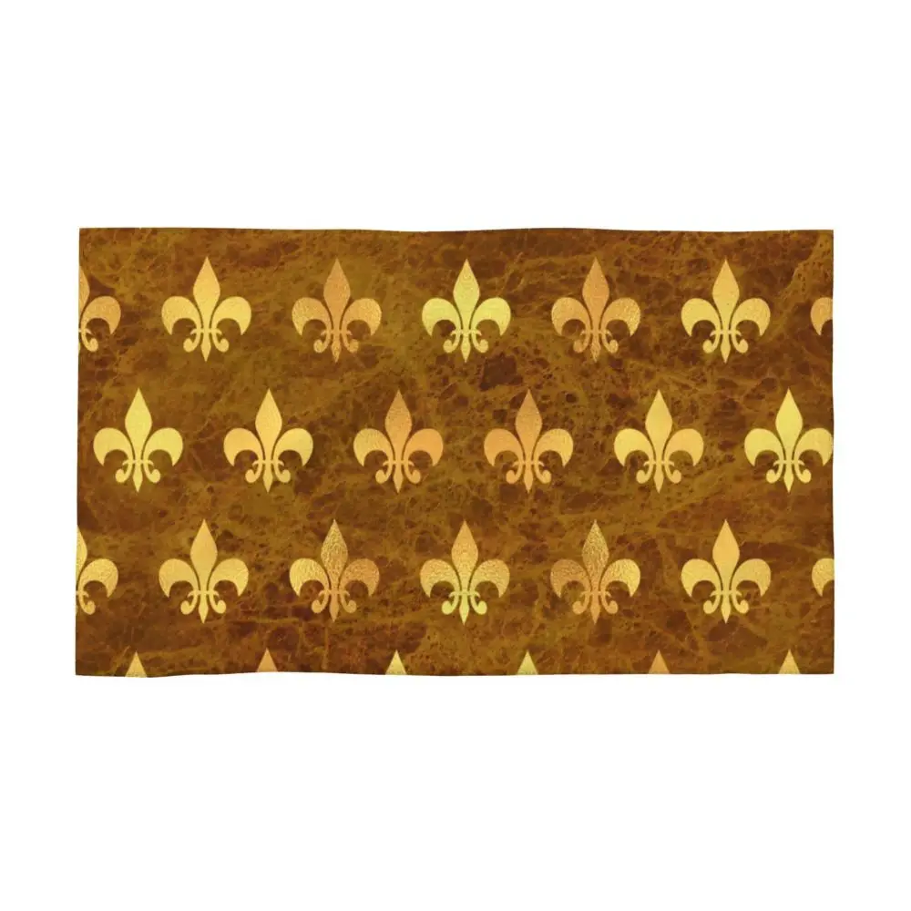Custom Quick Dry Cotton Face Towel Absorbent Fleur-De-Lys Lily Flower Beach Towels