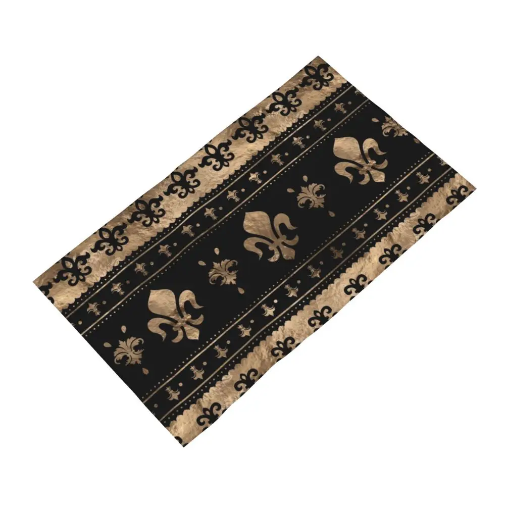 Custom Quick Dry Cotton Face Towel Absorbent Fleur-De-Lys Lily Flower Beach Towels