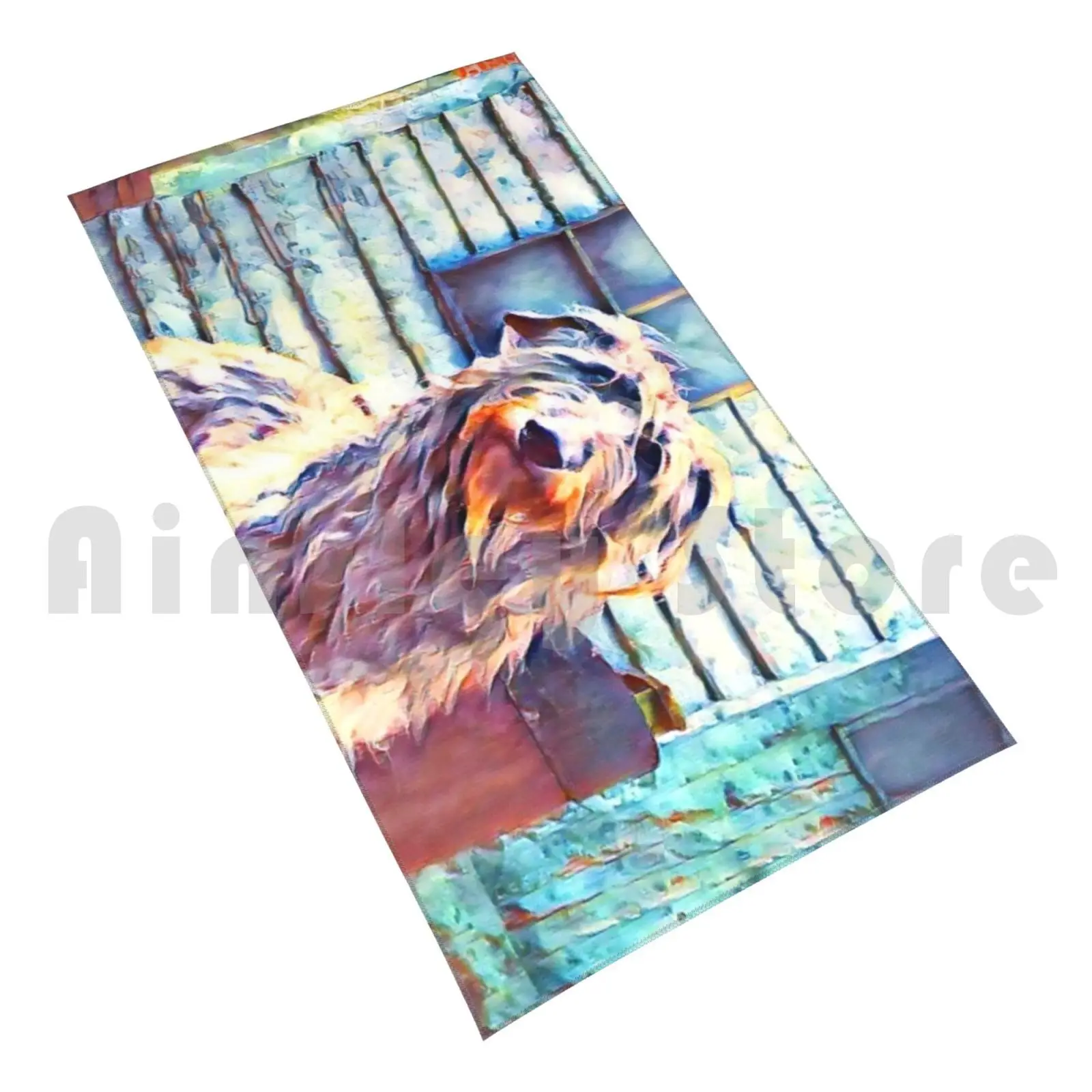 Proud Scottish Deerhound Bath Towel Beach Cushion Hound Hound Picture Deerhound Wolfhound Shaggy Dog Deerhound