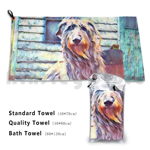 Proud Scottish Deerhound Bath Towel Beach Cushion Hound Hound Picture Deerhound Wolfhound Shaggy Dog Deerhound
