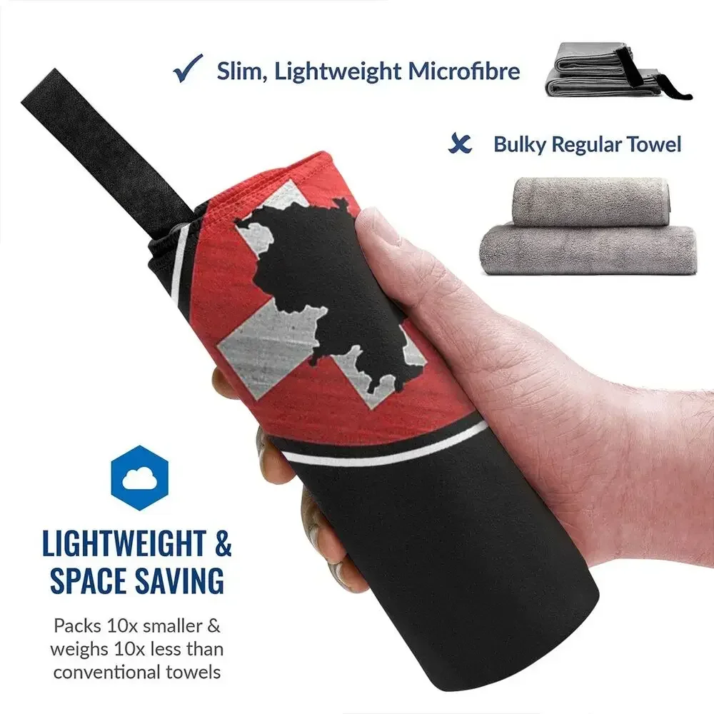 Swiss Switzerland Flag Beach Towel Soft Microfiber Quick Dry Absorbent Quick Towels For Pool