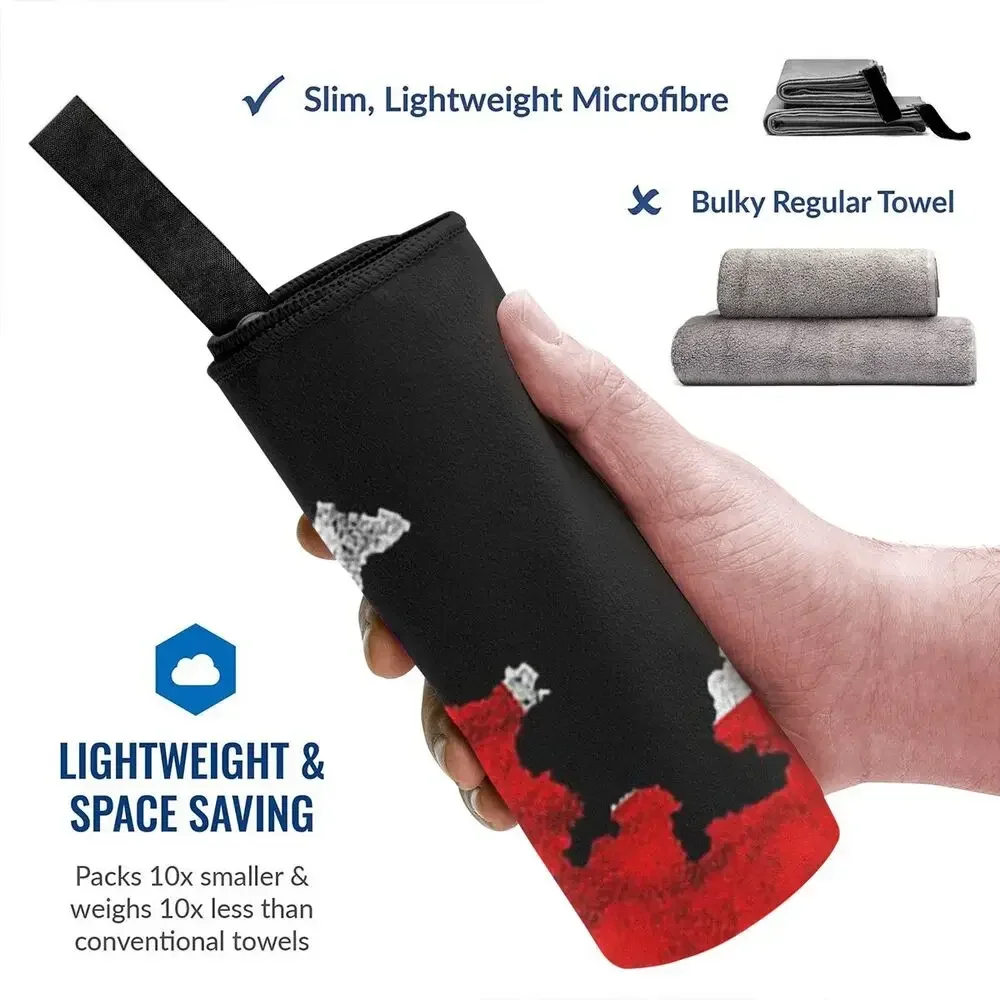 Swiss Switzerland Flag Beach Towel Soft Microfiber Quick Dry Absorbent Quick Towels For Pool