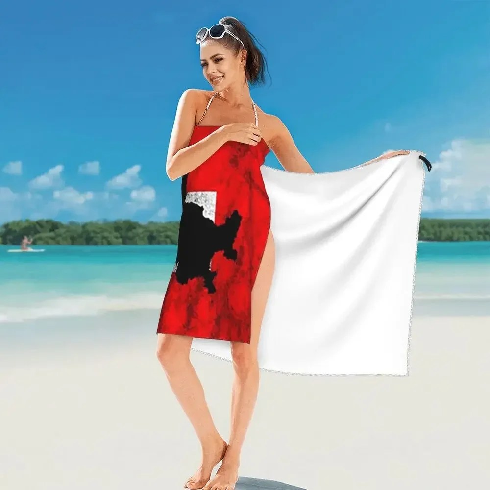 Swiss Switzerland Flag Beach Towel Soft Microfiber Quick Dry Absorbent Quick Towels For Pool