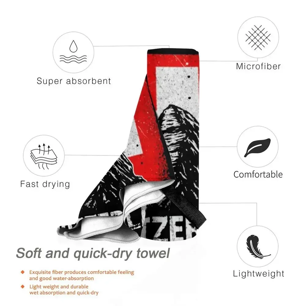 Swiss Switzerland Flag Beach Towel Soft Microfiber Quick Dry Absorbent Quick Towels For Pool