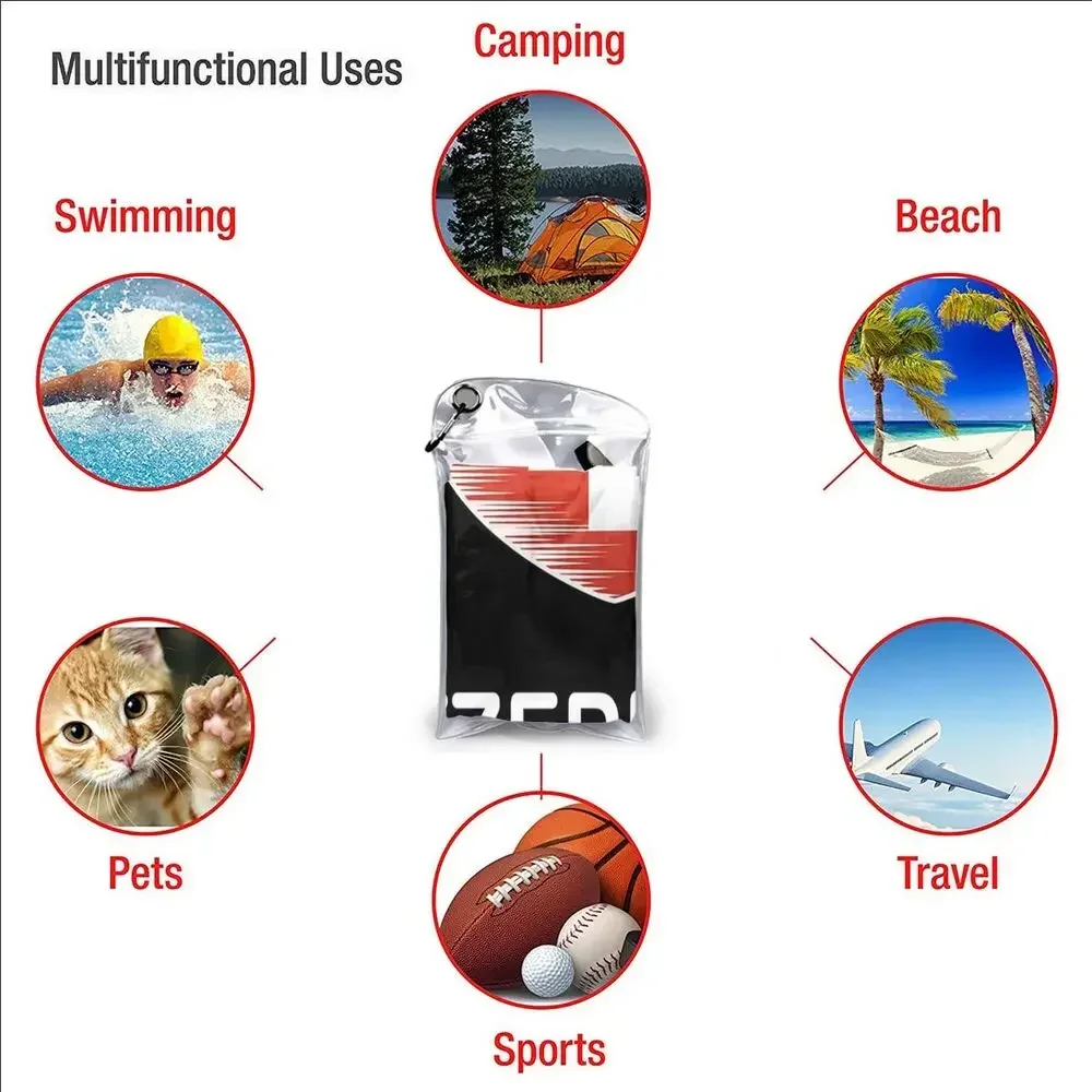 Swiss Switzerland Flag Beach Towel Soft Microfiber Quick Dry Absorbent Quick Towels For Pool