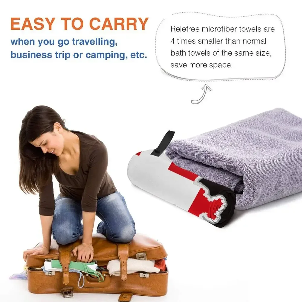 Swiss Switzerland Flag Beach Towel Soft Microfiber Quick Dry Absorbent Quick Towels For Pool