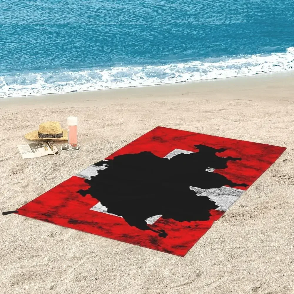 Swiss Switzerland Flag Beach Towel Soft Microfiber Quick Dry Absorbent Quick Towels For Pool