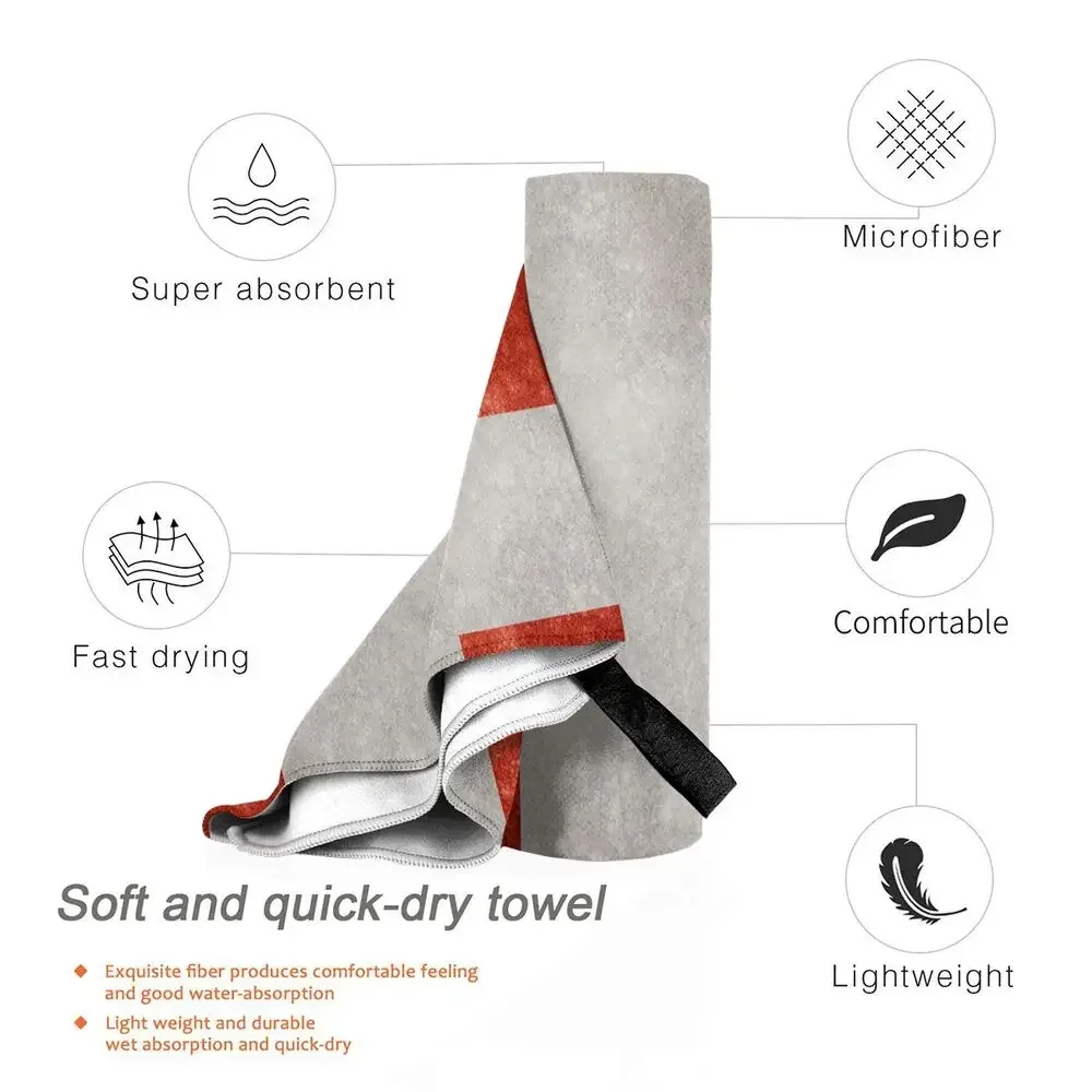Swiss Switzerland Flag Beach Towel Soft Microfiber Quick Dry Absorbent Quick Towels For Pool