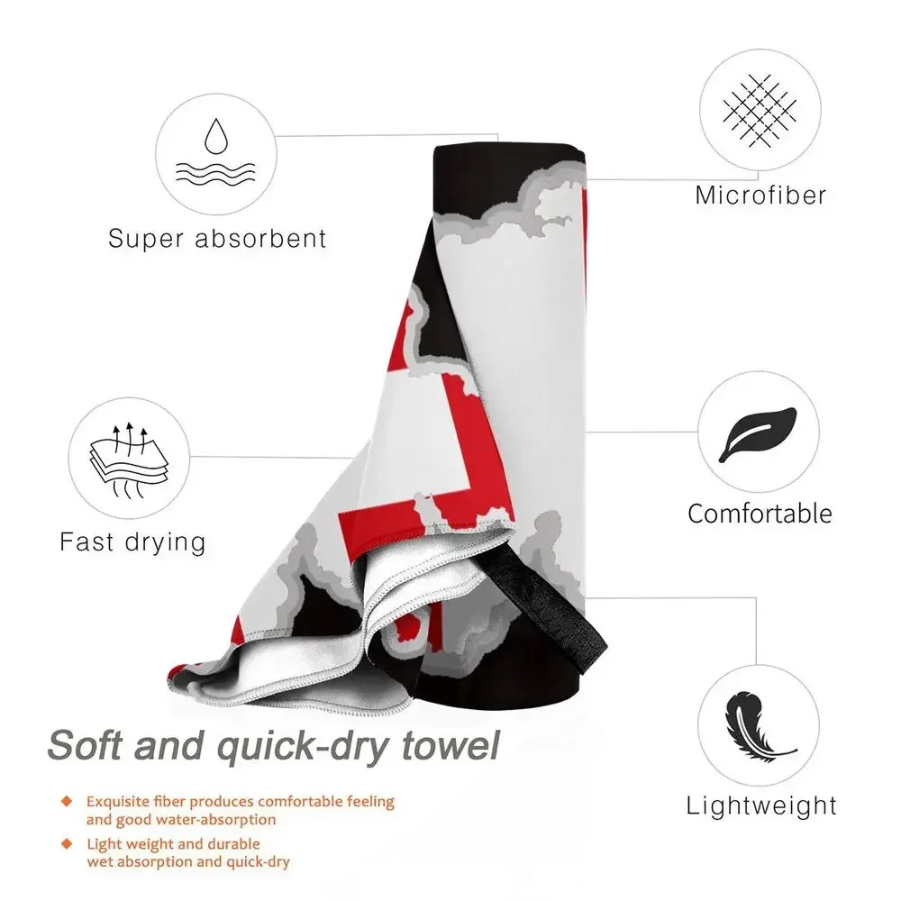 Swiss Switzerland Flag Beach Towel Soft Microfiber Quick Dry Absorbent Quick Towels For Pool