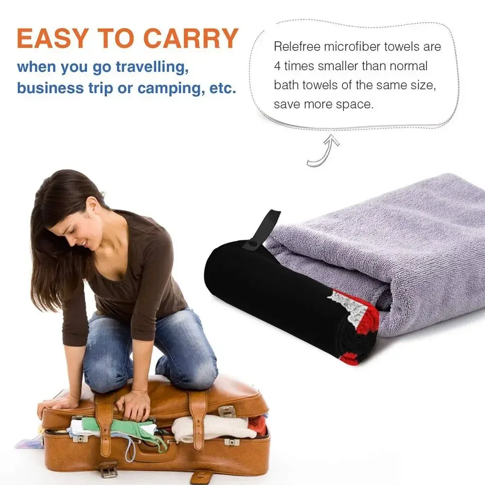 Swiss Switzerland Flag Beach Towel Soft Microfiber Quick Dry Absorbent Quick Towels For Pool