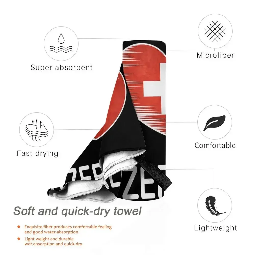 Swiss Switzerland Flag Beach Towel Soft Microfiber Quick Dry Absorbent Quick Towels For Pool