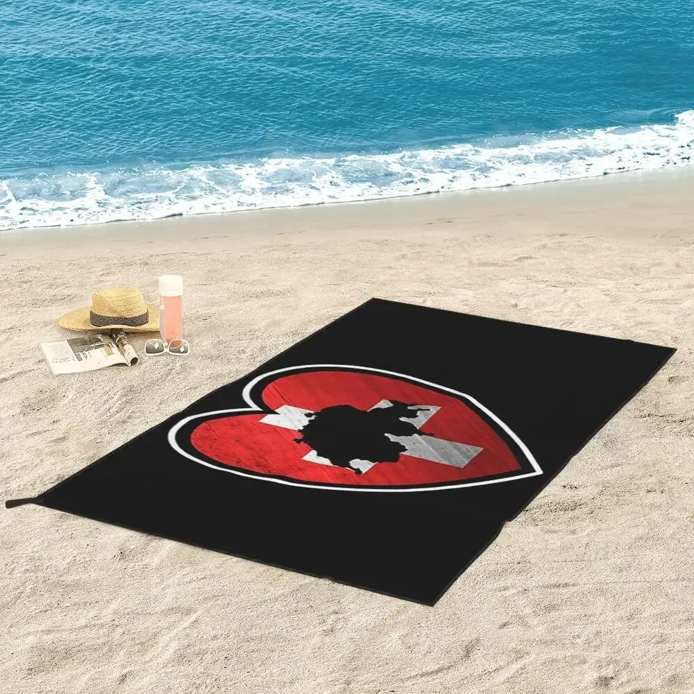 Swiss Switzerland Flag Beach Towel Soft Microfiber Quick Dry Absorbent Quick Towels For Pool