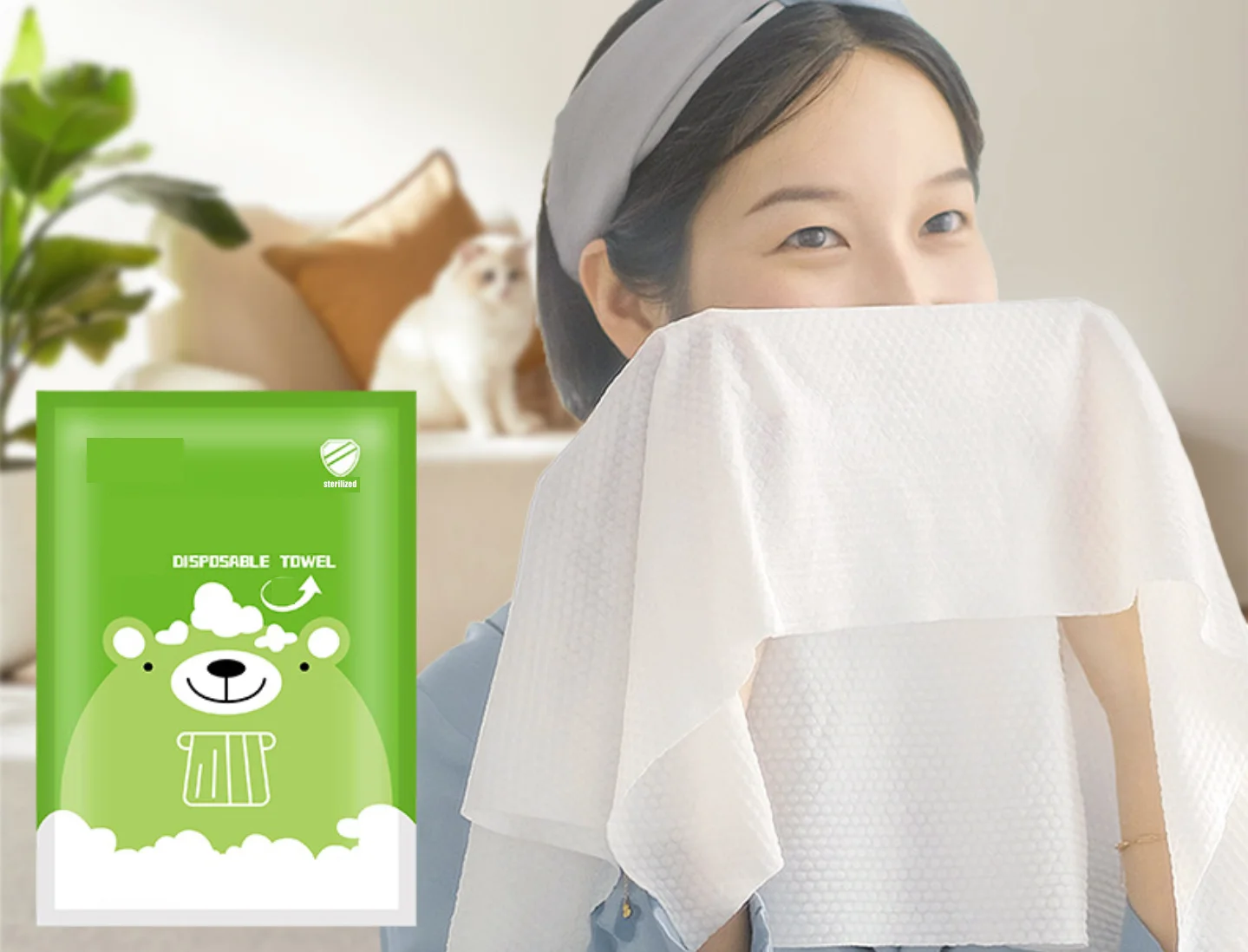 Thickened Disposable Bed Sheets Set, Duvet Covers, Pillowcases, Skin Friendly Material, Cartoon Print, Hotel Travel