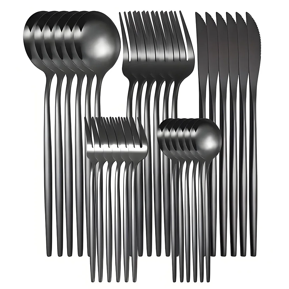 30Guest Golden Rose Gold Plastic Cutlery Set Crystal Clear Cutlery-set Plastic Dinner Knife Fork Spoon Birthday Party Household