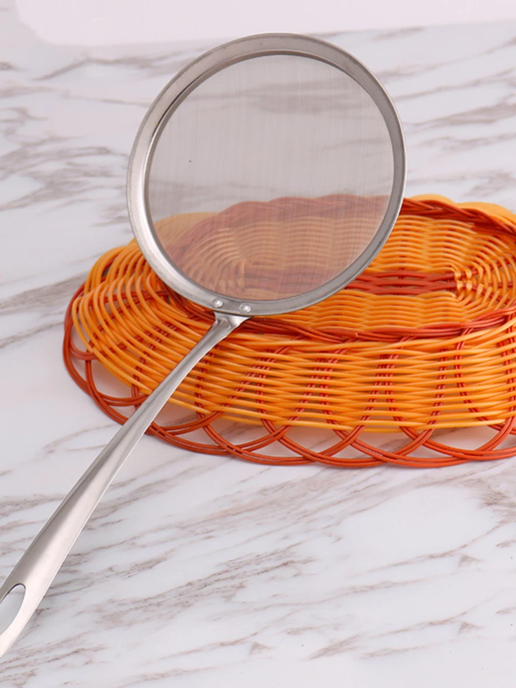 Vegetable Residue Oil Mesh Colander Strainer Stainless Steel Mesh Skimmer Frying Food Tong Clip Hot Pot Filter Kitche Gadgets