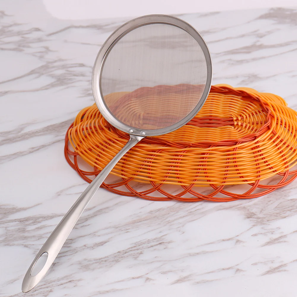 Vegetable Residue Oil Mesh Colander Strainer Stainless Steel Mesh Skimmer Frying Food Tong Clip Hot Pot Filter Kitche Gadgets