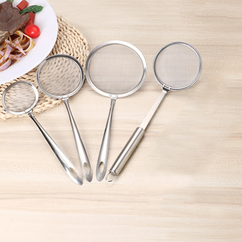 Vegetable Residue Oil Mesh Colander Strainer Stainless Steel Mesh Skimmer Frying Food Tong Clip Hot Pot Filter Kitche Gadgets